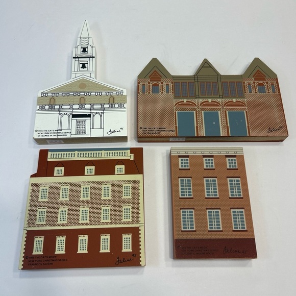 The Cats Meow New York Christmas Series 1995 Lot Of 4 - Picture 3 of 16